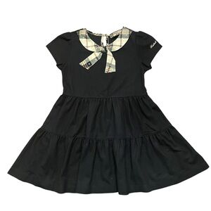 Kinloch Anderson Scotland girls black dress with tartan collar size 6-7 120cm